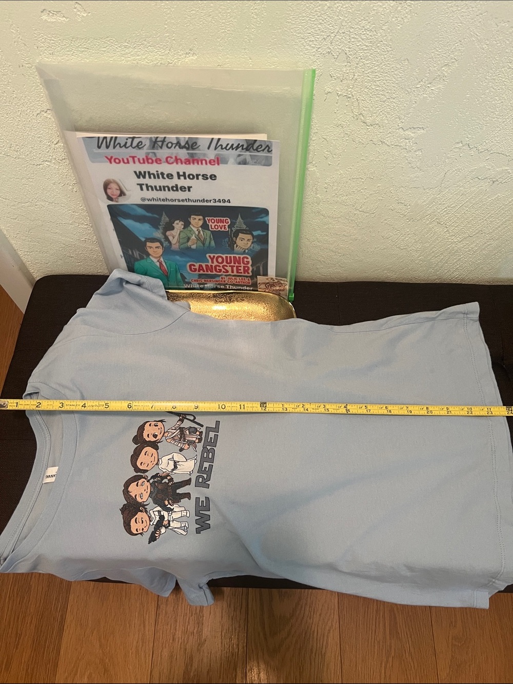 #2234**Light Blue 'We Rebel' Graphic Tee - Picture 5 of 13